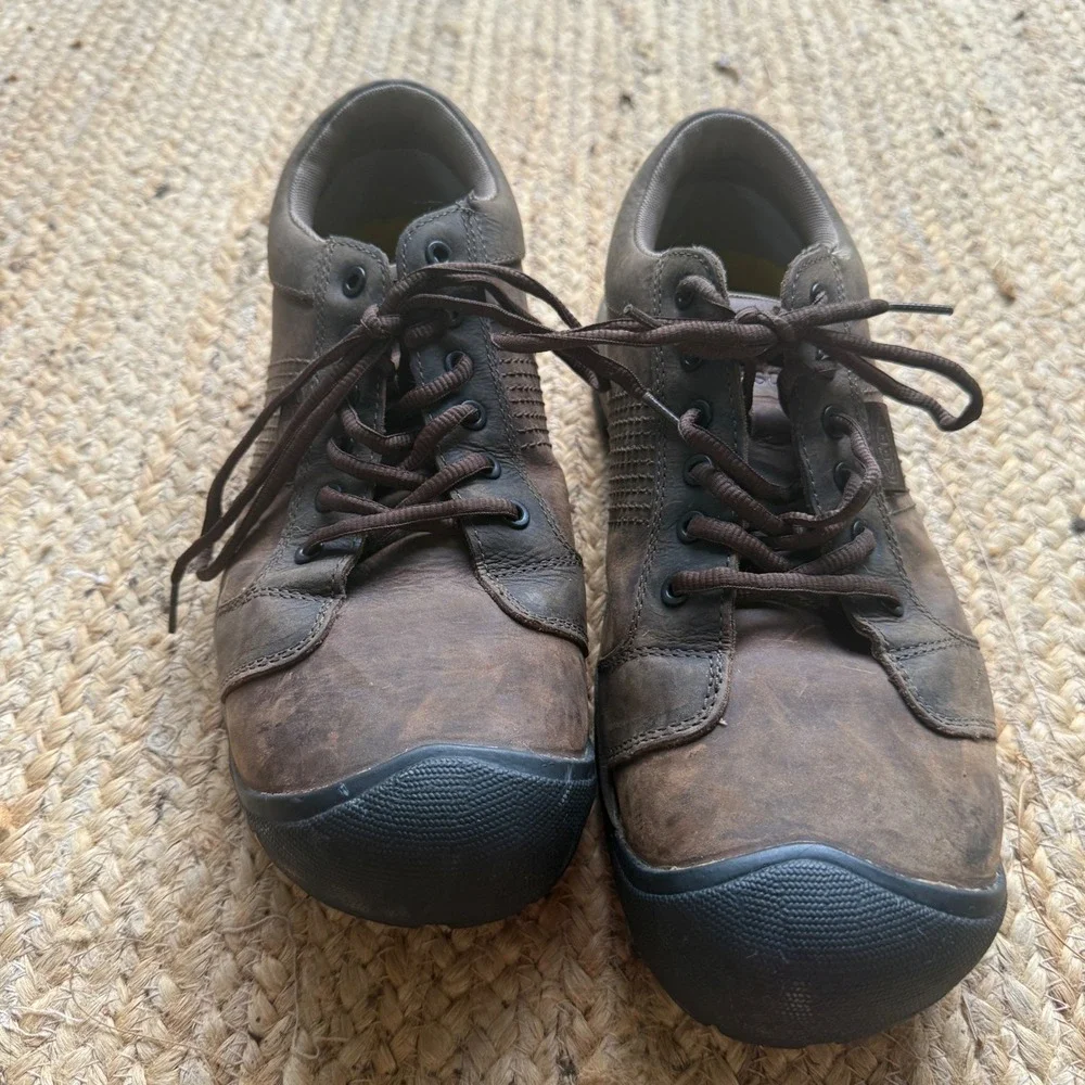 Keen Utility Mens 10.5 D Brown Leather Steel Toe Work Shoes ASTM F2413-18 SD100